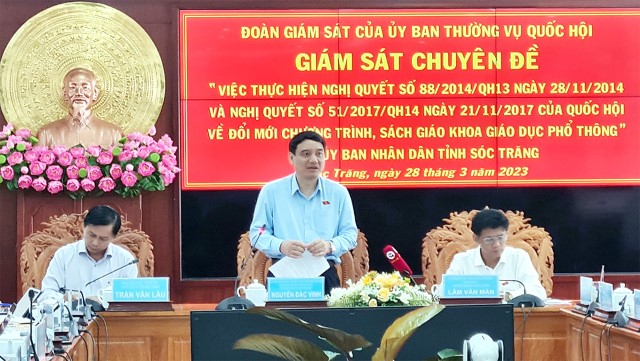 ĐOÀN GIÁM SÁT CỦA ỦY BAN THƯỜNG VỤ QUỐC HỘI LÀM VIỆC TẠI SÓC TRĂNG